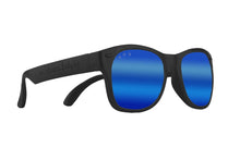 Load image into Gallery viewer, Black Mirrored Blue Sunglasses
