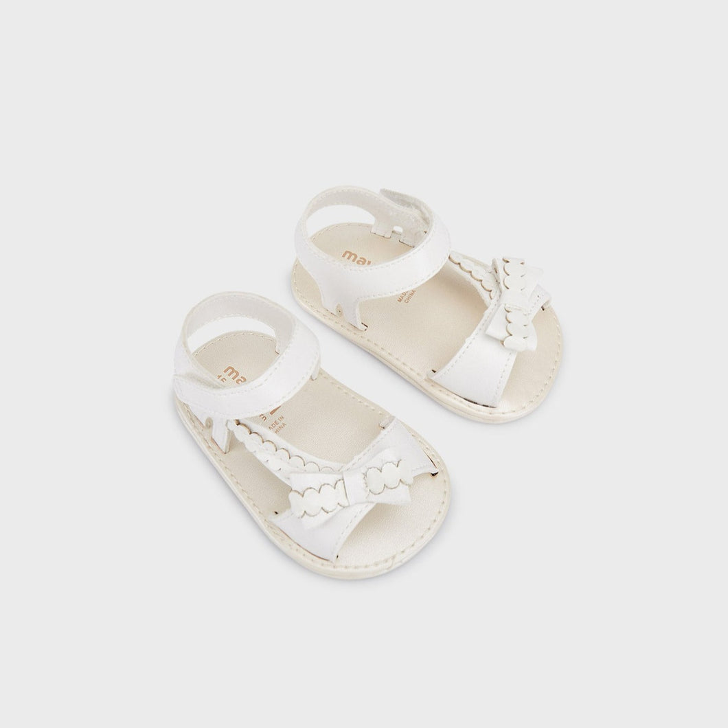 White Bow Baby Sandal