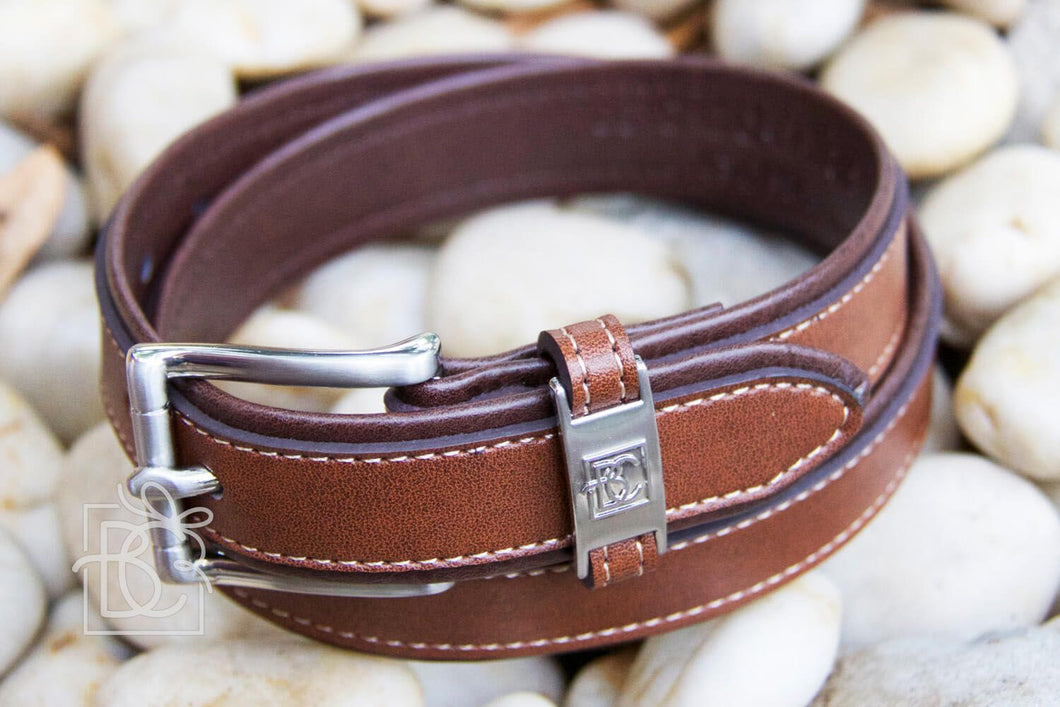 Brown/Light Brown Double Leather Belt