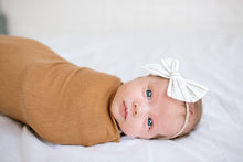 Load image into Gallery viewer, Camel Knit Swaddle Blanket
