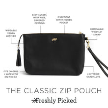 Load image into Gallery viewer, Ebony Classic Zip Pouch
