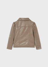 Load image into Gallery viewer, Taupe Faux Leather Quilted Pocket Jacket
