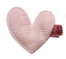 Load image into Gallery viewer, Knit Shimmer Heart Clip
