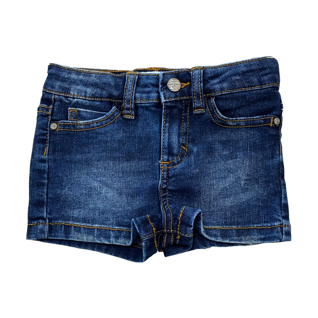 Dark Denim Stretchy Shorts