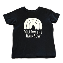 Load image into Gallery viewer, Black Follow The Rainbow Tee
