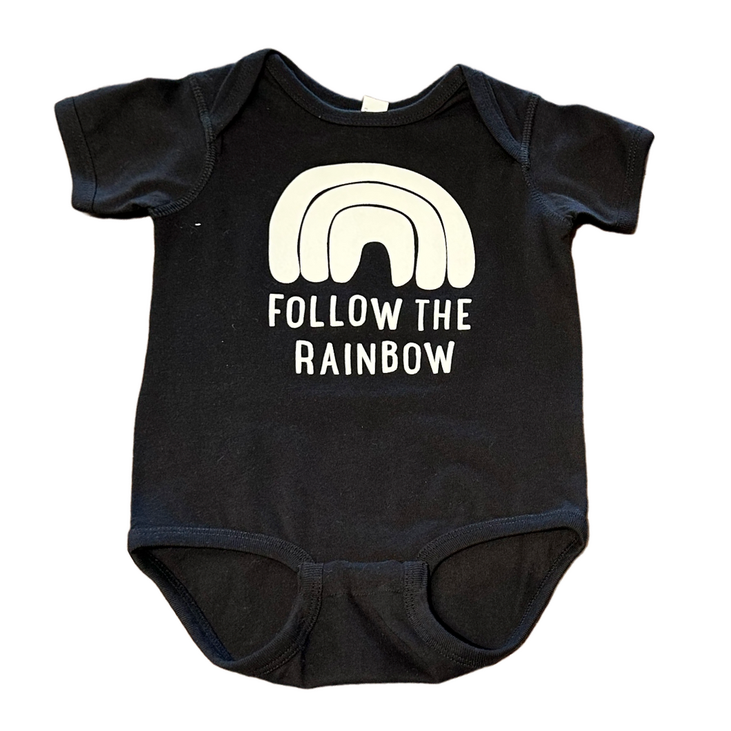 Black Follow The Rainbow Tee