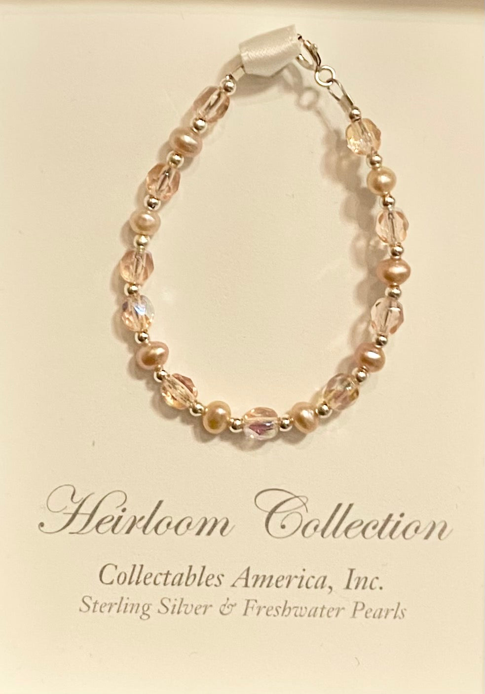 Pink Pearl Crystal Clasp Bracelet