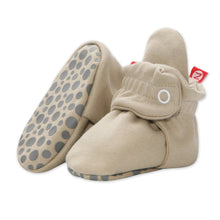 Load image into Gallery viewer, Khaki Cotton Gripper Bootie
