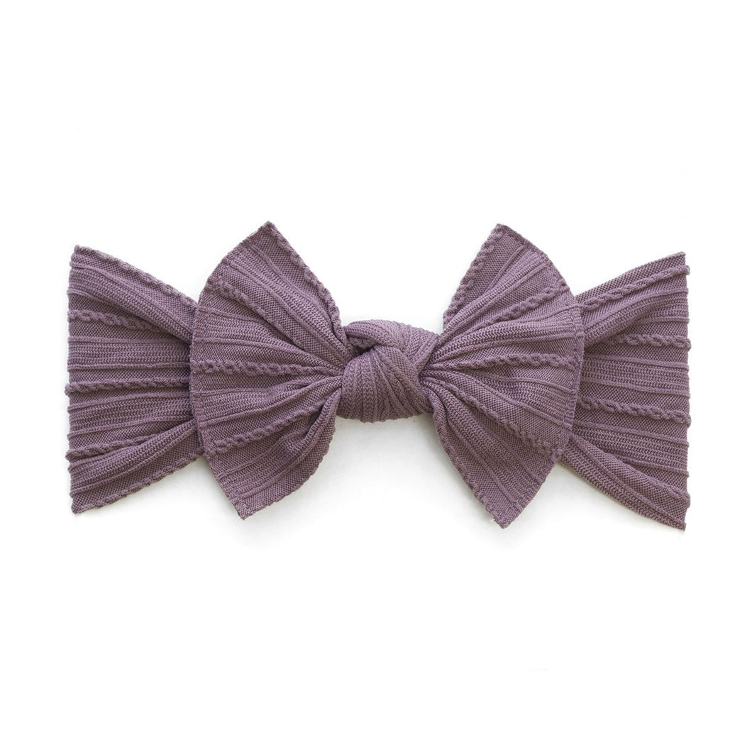 Lilac Cable Knit Knot