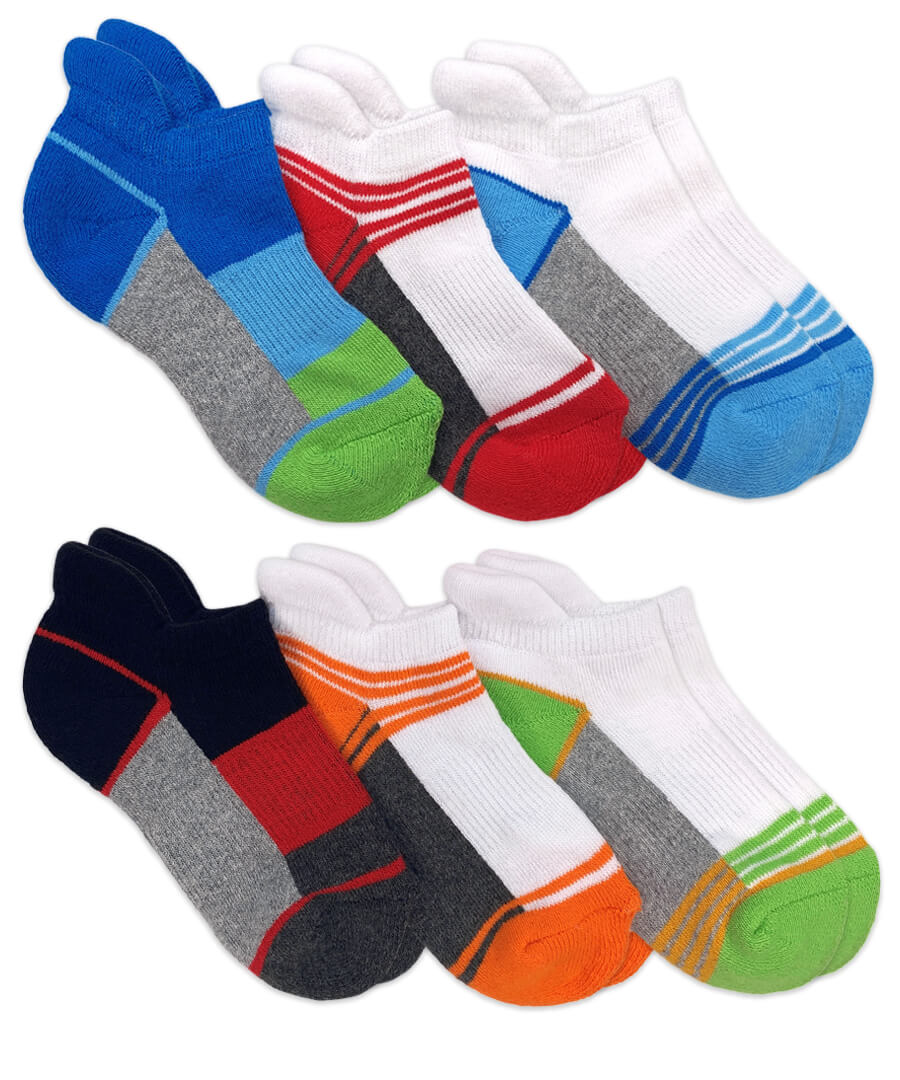 Multi-Color Sport Tab 6pk Sock