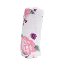 Load image into Gallery viewer, Peony Paradise Bamboo Muslin Swaddle
