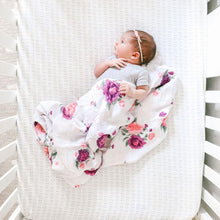 Load image into Gallery viewer, Peony Paradise Bamboo Muslin Swaddle
