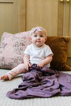 Load image into Gallery viewer, Plum Knit Swaddle Blanket

