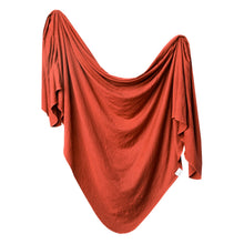 Load image into Gallery viewer, Rust Knit Swaddle Blanket
