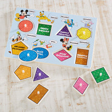 Load image into Gallery viewer, Mickey Mouse Colors &amp; Shapes Wooden Peg Puzzle
