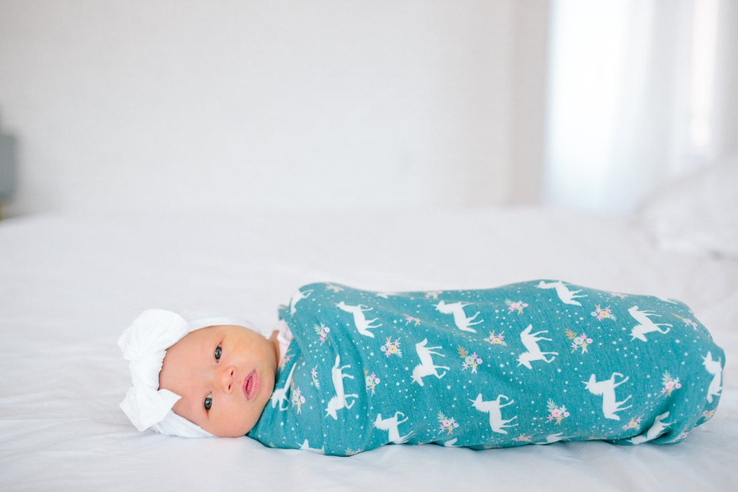 Whimsy Knit Swaddle Blanket