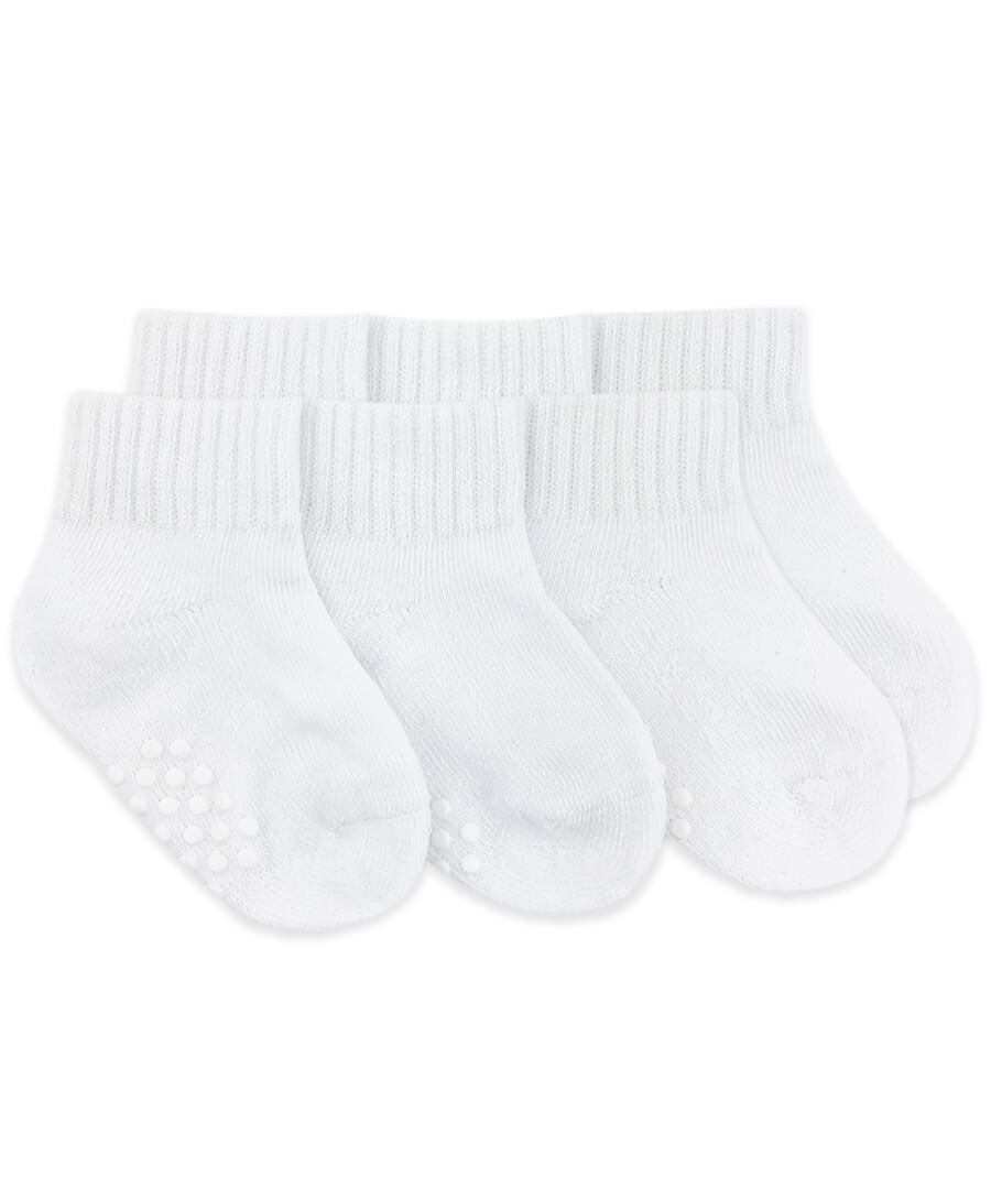 White Non-Skid 3 Pack Socks